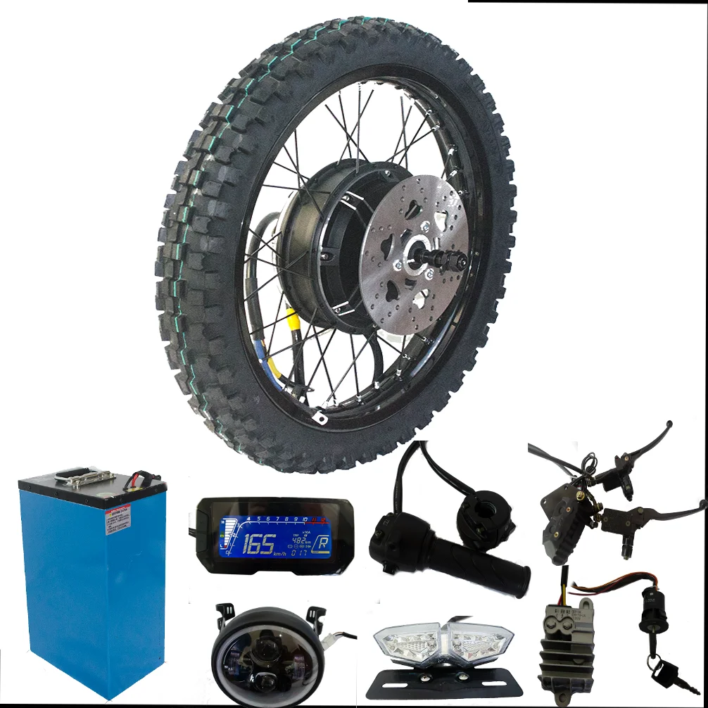 New Electric Conversion Kit 72 - 12000W Electric Motorcycle Hub Motor ulasan dan harga